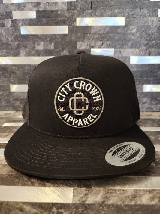 City Crown Round Patch Hat